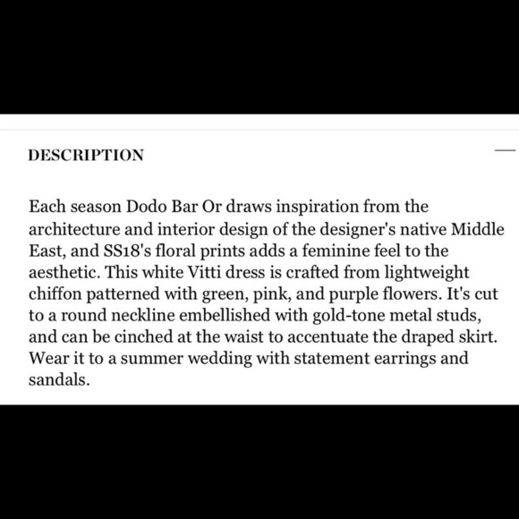 NWT Dodo Bar Or Vitti Floral Print Embellished Dress SZ 8 44 - Picture 9 of 12